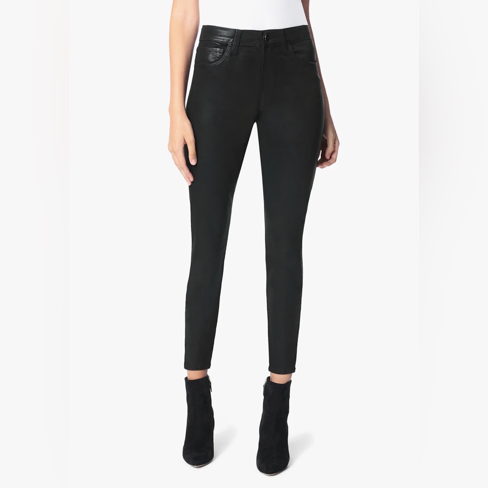 Joe’s Jeans Coated Black Skinny Pants Size 30